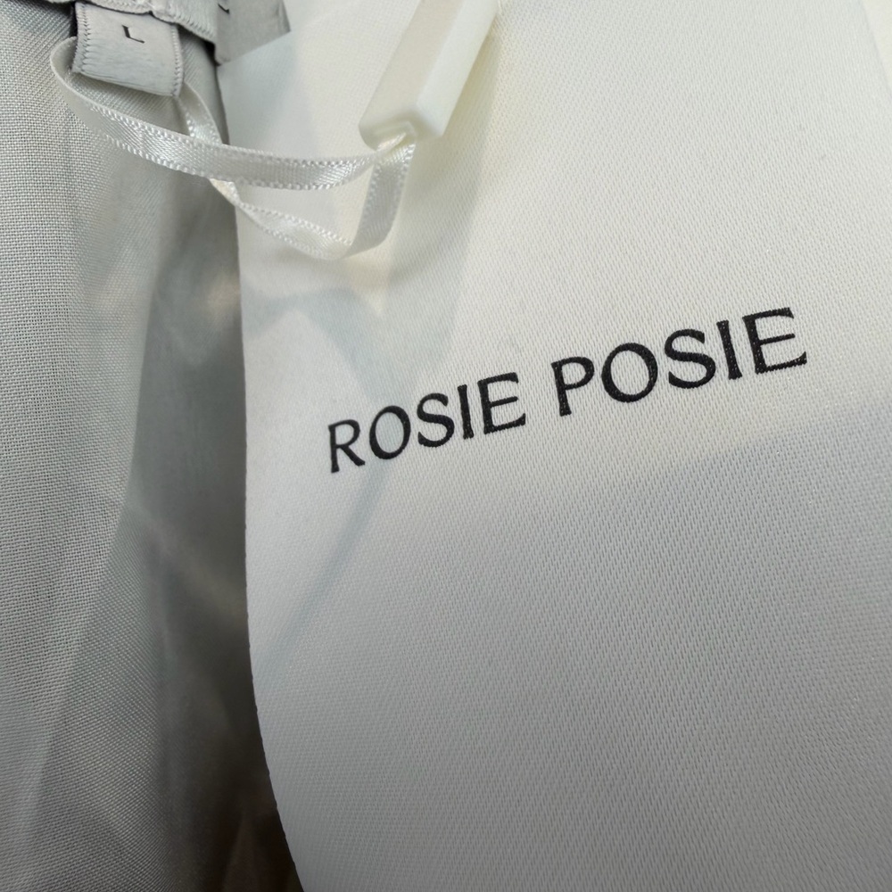 Rosie Pope Plaid Tiered Midi Skirt with white trim NWT - Picture 6 of 7